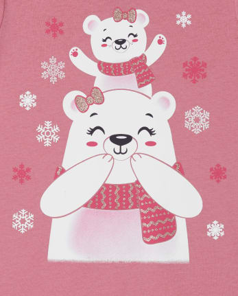 Baby And Toddler Girls Polar Bear Graphic Tee