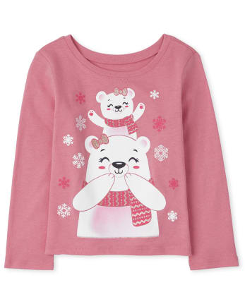 Baby And Toddler Girls Polar Bear Graphic Tee
