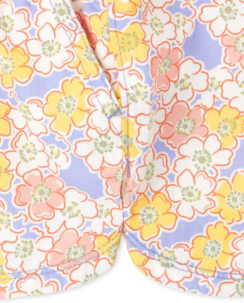 Baby And Toddler Girls Floral Twill Pull On Shorts