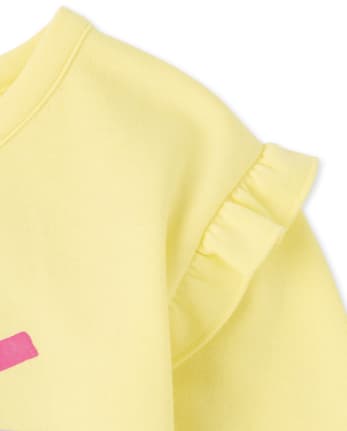 Girls Toddler Soft as a Grape Pink Atlanta Braves Ruffle T-Shirt