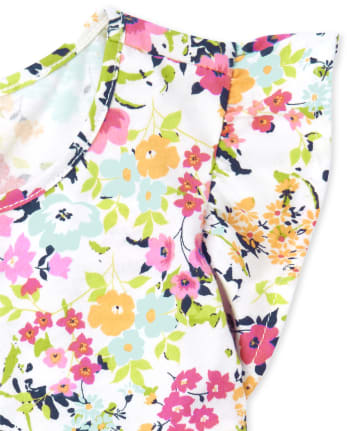 Toddler Girls Floral Empire Ruffle 2-Piece Set