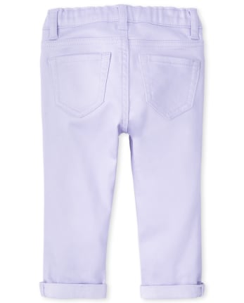 Jeggings de mezclilla de punto elástico para bebés y niñas pequeñas