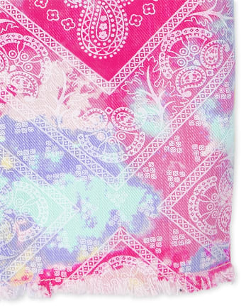 Short en sergé bandana tie-dye pour bébés et petites filles