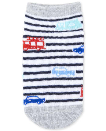 Toddler Boys Vehicle Ankle Socks 6-Pack