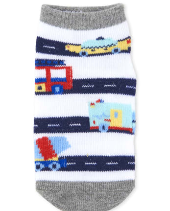 Toddler Boys Vehicle Ankle Socks 6-Pack