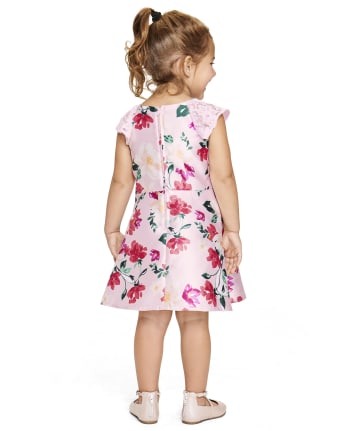 Toddler Girls Floral Fit And Flare Dress