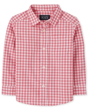 Baby And Toddler Boys Gingham Button Up Shirt