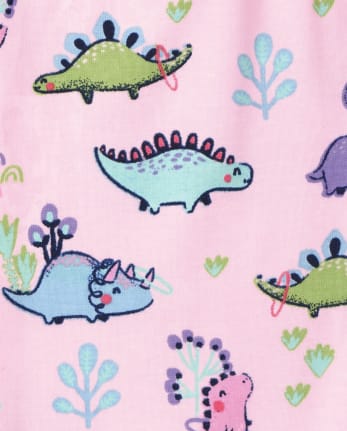 Lot de 2 pantalons à volants motif dinosaure pour bébé fille