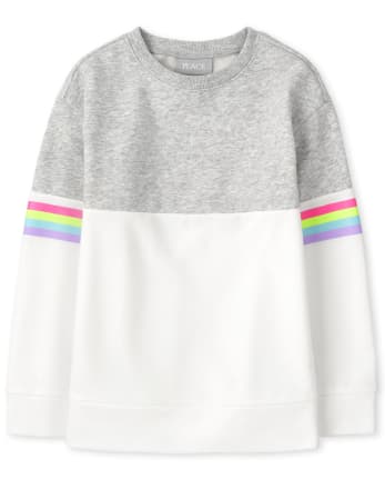 Girls Colorblock Fleece Sweatshirt