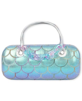 Girls Quilted Chain Sunglasses Case