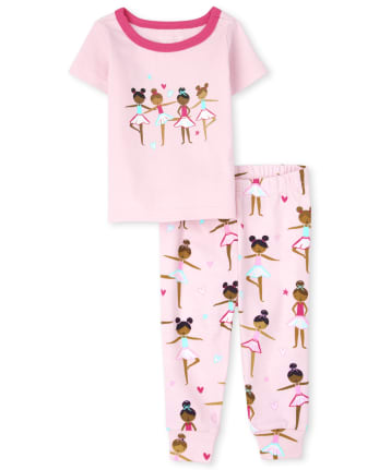 Baby And Toddler Girls Ballet Snug Fit Cotton Pajamas