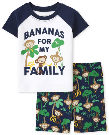 Baby And Toddler Boys Monkey Snug Fit Cotton Pajamas