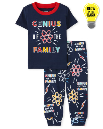 Pijama de algodón unisex para bebés y niños pequeños Glow Genius Snug Fit