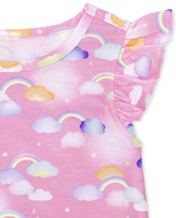 Girls Heart Rainbow Pajamas 2-Pack