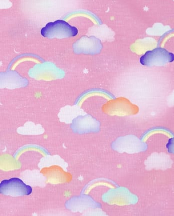 Girls Heart Rainbow Pajamas 2-Pack