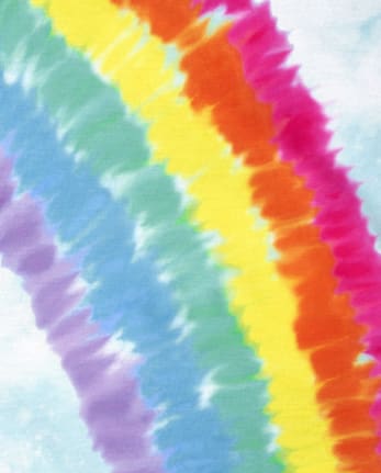 Chemise de nuit à volants arc-en-ciel pour fille