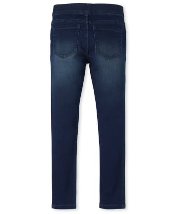 Jegging à enfiler en denim extensible pour fille