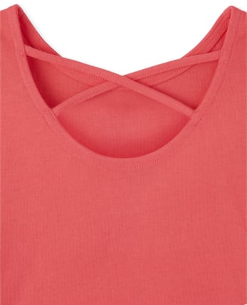 Girls Graphic Cross Back Top