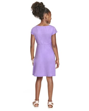 Girls Criss-Cross Everyday Dress