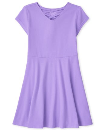 Girls Criss-Cross Everyday Dress