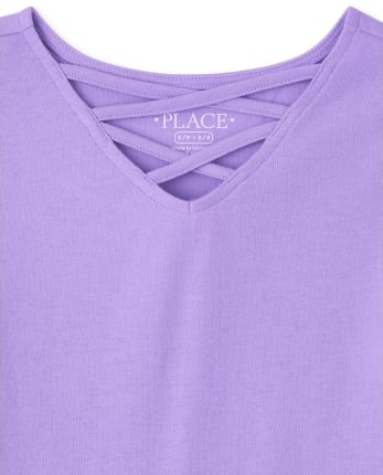 Girls Criss-Cross Everyday Dress