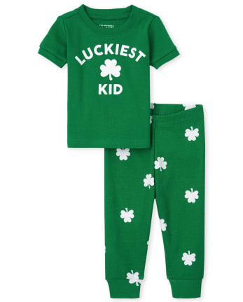 Pyjama en coton ajusté unisexe pour bébé et tout-petit Saint-Patrick