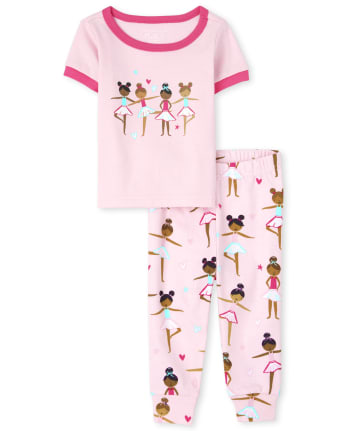 Baby And Toddler Girls Ballet Snug Fit Cotton Pajamas