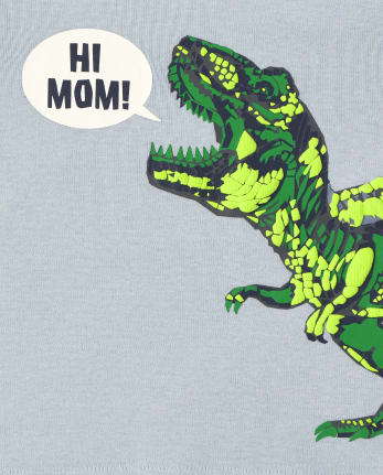 Pijamas de algodón ajustados con diseño de camuflaje Dino para bebés y niños pequeños, paquete de 2