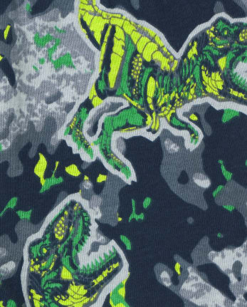 Pijamas de algodón ajustados con diseño de camuflaje Dino para bebés y niños pequeños, paquete de 2