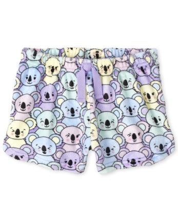 Girls Koala Fleece Pajama Shorts
