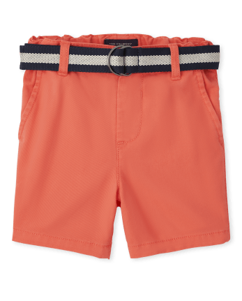 Baby And Toddler Boys Belted Woven Chino Shorts | The Children's 