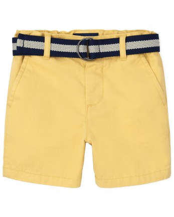 The Children's Place Baby Boys' Belted Chino Shorts 