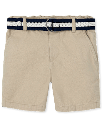 Shorts chinos con cinturón para bebés y niños pequeños
