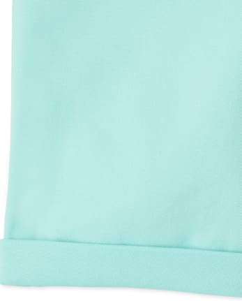 Shorts skimmer de sarga con puño enrollado para niñas