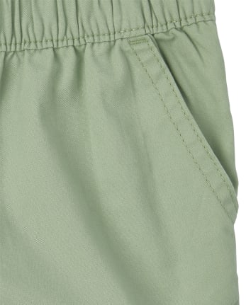 Girls Twill Pull On Shorts | The Children's Place - SOFT FERN