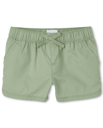 Twill shorts - Light khaki green - Kids