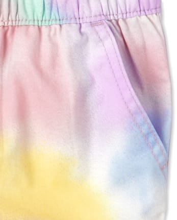 Girls Print Twill Pull On Shorts 2-Pack
