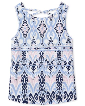 Girls Print Cross Back Tank Top