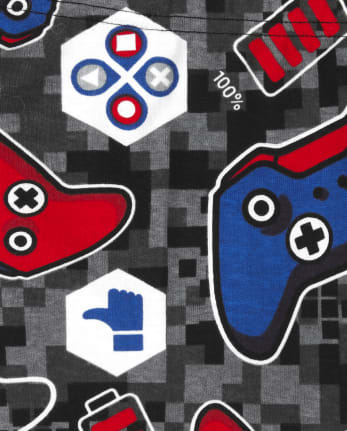 Pijama de algodón de ajuste ceñido Glow Video Game para niños