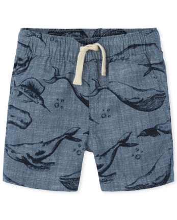 Baby And Toddler Boys Whale Pull On Jogger Shorts