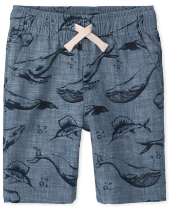 Boys Whale Pull On Jogger Shorts