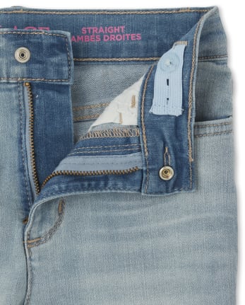 Girls Sharkbite Straight Jeans