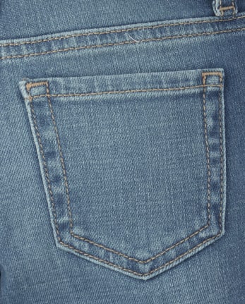 Girls Roll Cuff Straight Jeans