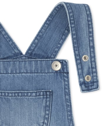 Girls Denim Shortalls