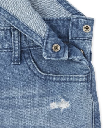Girls Denim Shortalls