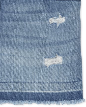 Girls Denim Shortalls