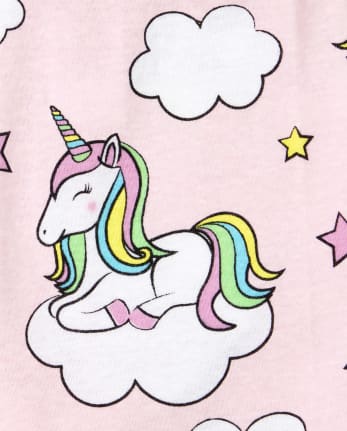 Pyjama en coton ajusté licorne pour bébés et petites filles