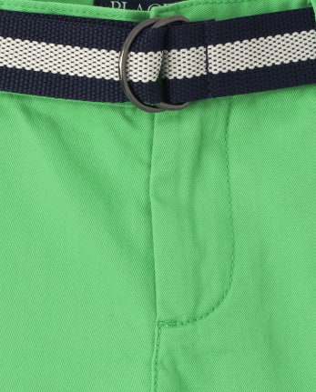 Boys Belted Chino Shorts