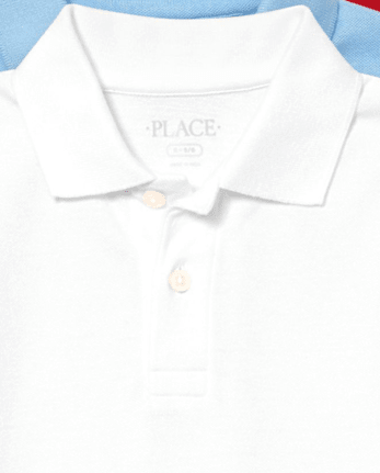 Polo de piqué uniforme para niños, paquete de 5