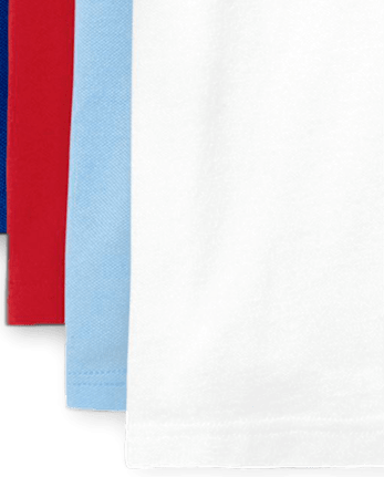 Polo de piqué uniforme para niños, paquete de 5